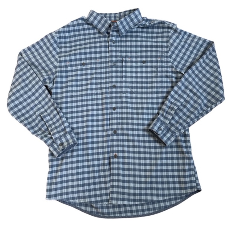 Men's Orvis button down plaid shirt. Active Fit, Size Large